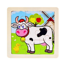 Load image into Gallery viewer, Kids Wooden 3D Puzzle Jigsaw Cartoon Animal/Traffic Puzzles Toy - BabyToysworld
