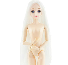 Load image into Gallery viewer, Movable Jointed 3D Eyes Multi-color long hair Plastic Nude Body Toys - BabyToysworld