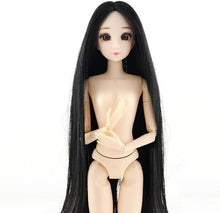 Load image into Gallery viewer, Movable Jointed 3D Eyes Multi-color long hair Plastic Nude Body Toys - BabyToysworld