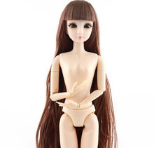 Load image into Gallery viewer, Movable Jointed 3D Eyes Multi-color long hair Plastic Nude Body Toys - BabyToysworld