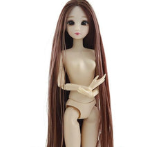 Load image into Gallery viewer, Movable Jointed 3D Eyes Multi-color long hair Plastic Nude Body Toys - BabyToysworld