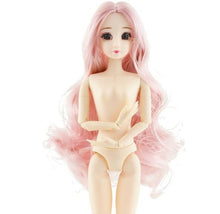 Load image into Gallery viewer, Movable Jointed 3D Eyes Multi-color long hair Plastic Nude Body Toys - BabyToysworld
