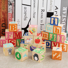 Load image into Gallery viewer, Wooden Alphabet Letters Digital Early Learning ABC Cube Blocks Toys - BabyToysworld