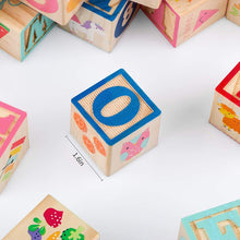 Load image into Gallery viewer, Wooden Alphabet Letters Digital Early Learning ABC Cube Blocks Toys - BabyToysworld
