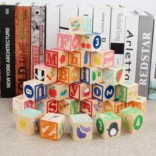 Load image into Gallery viewer, Wooden Alphabet Letters Digital Early Learning ABC Cube Blocks Toys - BabyToysworld