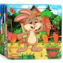 Load image into Gallery viewer, Baby Cartoon Animal Puzzle Toys - BabyToysworld
