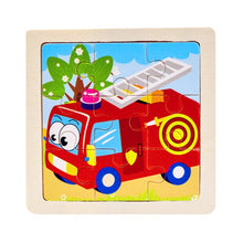 Load image into Gallery viewer, Kids Wooden 3D Puzzle Jigsaw Cartoon Animal/Traffic Puzzles Toy - BabyToysworld
