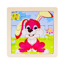 Load image into Gallery viewer, Kids Wooden 3D Puzzle Jigsaw Cartoon Animal/Traffic Puzzles Toy - BabyToysworld
