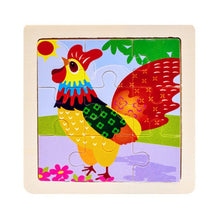 Load image into Gallery viewer, Kids Wooden 3D Puzzle Jigsaw Cartoon Animal/Traffic Puzzles Toy - BabyToysworld
