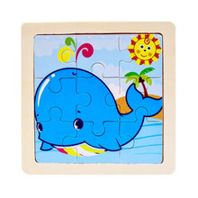 Load image into Gallery viewer, Kids Wooden 3D Puzzle Jigsaw Cartoon Animal/Traffic Puzzles Toy - BabyToysworld
