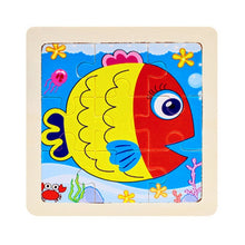 Load image into Gallery viewer, Kids Wooden 3D Puzzle Jigsaw Cartoon Animal/Traffic Puzzles Toy - BabyToysworld
