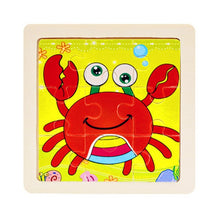 Load image into Gallery viewer, Kids Wooden 3D Puzzle Jigsaw Cartoon Animal/Traffic Puzzles Toy - BabyToysworld
