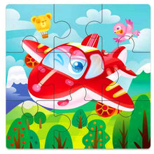 Load image into Gallery viewer, Kids Wooden 3D Puzzle Jigsaw Cartoon Animal/Traffic Puzzles Toy - BabyToysworld
