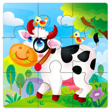 Load image into Gallery viewer, Kids Wooden 3D Puzzle Jigsaw Cartoon Animal/Traffic Puzzles Toy - BabyToysworld

