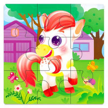 Load image into Gallery viewer, Kids Wooden 3D Puzzle Jigsaw Cartoon Animal/Traffic Puzzles Toy - BabyToysworld
