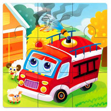 Load image into Gallery viewer, Kids Wooden 3D Puzzle Jigsaw Cartoon Animal/Traffic Puzzles Toy - BabyToysworld
