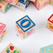 Load image into Gallery viewer, Wooden Alphabet Letters Digital Early Learning ABC Cube Blocks Toys - BabyToysworld
