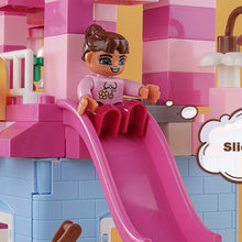Load image into Gallery viewer, New Girls Pink Princess Castle Building Blocks Bricks Toys - BabyToysworld
